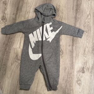 Nike 6m Gray Hooded bodysuit